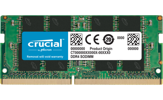 Crucial by Micron  DDR4   8GB 3200MHz SODIMM  (PC4-25600) CL22 1.2V (Retail)