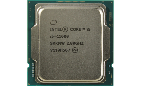 CPU Intel Core i5-11600 (2.8GHz/12MB/6 cores) LGA1200 OEM, UHD Graphics 750 350MHz, TDP 65W, max 128Gb DDR4-3200,  CM8070804491513SRKNW