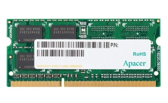 Apacer  DDR3   4GB  1600MHz SO-DIMM (PC3-12800) CL11 1.5V (Retail) 512*8 (AS04GFA60CATBGC/DS.04G2K.KAM)