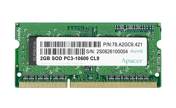 Apacer  DDR3   4GB  1600MHz SO-DIMM (PC3-12800) CL11 1.35V (Retail) 512*8 (AS04GFA60CATBGJ/DV.04G2K.KAM)