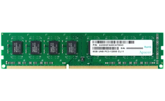 Apacer  DDR3   8GB  1600MHz UDIMM (PC3-12800) 1,35V (Retail) (AU08GFA60CATBGJ/DG.08G2K.KAM)